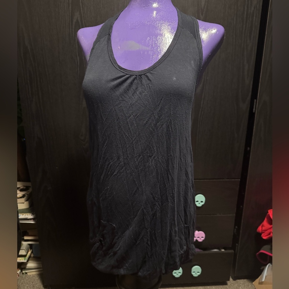Stylish Dark Blue Sleeveless Tank Top